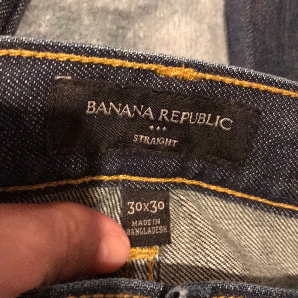 Banana Republic jeans men 30 x 30 Relaxed fit Soft Denim authentic med blue EUC - Picture 7 of 7